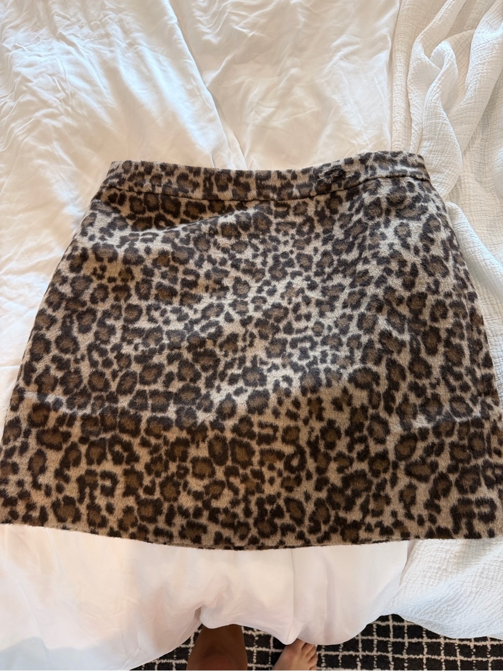J. Crew Leopard Print Mini Skirt in Brown and Black
